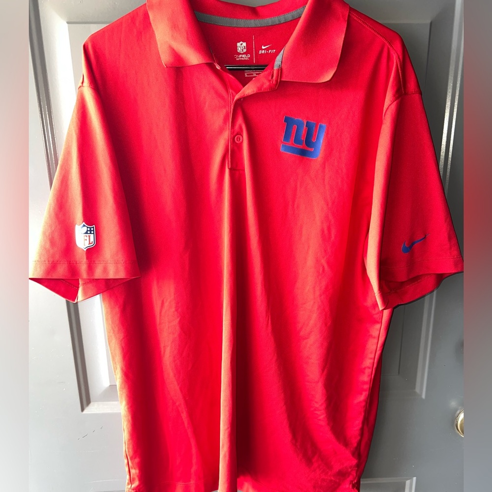 Nike NFL On Field Apparel Dri-Fit NY Giants Red Men’s XL Polo
